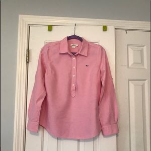 Vineyard Vines Oxford Long Sleeve Popover, Sz 4